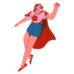 Young Businesswoman. Flat Vector Illustration