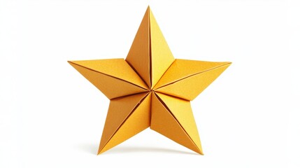 3D Origami Golden Star Decoration