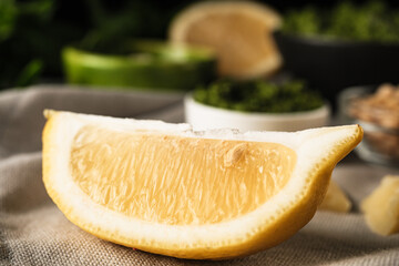 Homemade Pesto Sauce with Pine Nuts and Basil: Ingredients on Black Background