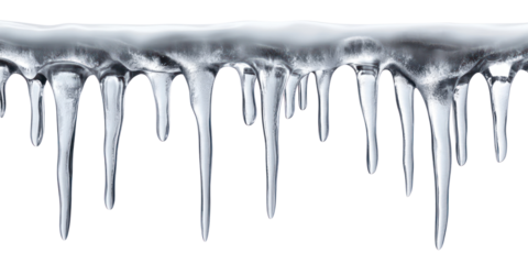 PNG Grey smooth icicles winter ice.