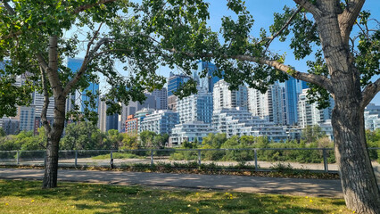 Panoramic view of Calgary in a sunny day. Canada