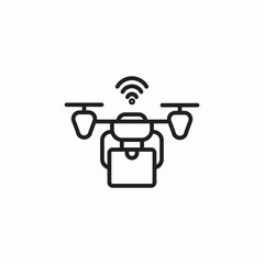 drone delivery icon sign vector