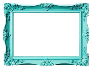 PNG Turquoise frame turquoise white background rectangle.
