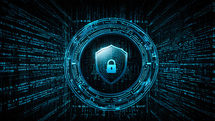 background network security , protect data and systems from unauthorized access , cyber security, hacker , padlock