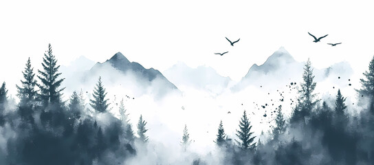 snow covered mountains