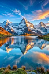 Obraz premium Lake reflection in the mountain