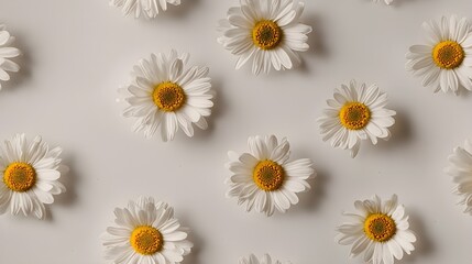 Obraz premium Soft Watercolor Daisies on White Background