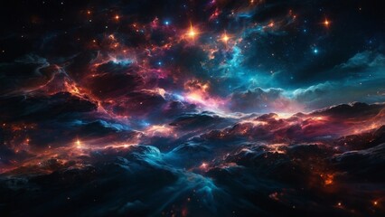 Obraz premium Breathtaking double exposure animation showcasing shimmering stars against a black backdrop, perfect for astrophotography lovers and enthusiasts of the mesmerizing night sky.