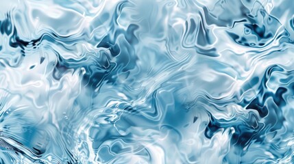 Abstract background photo of white and blue wavy water pattern, pure and natural swirl design.