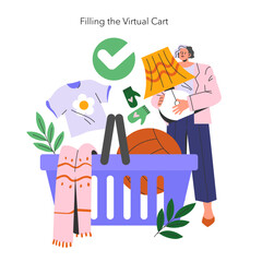 Cyber Monday. Flat Vector Illustration