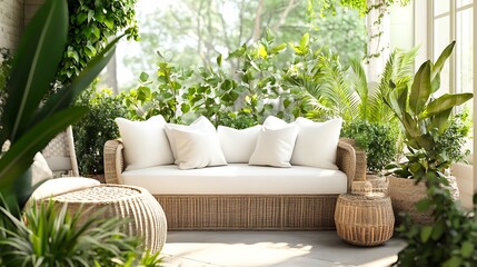 Cozy Modern Living Room with Neutral Tones, Stylish Decor, and Elegant Architecture- generative ai