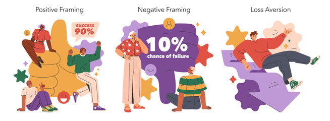 Cognitive Framing. Flat Vector Illustration