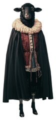 Obraz premium PNG Sheep costumes wearing tudor animal human illustration.