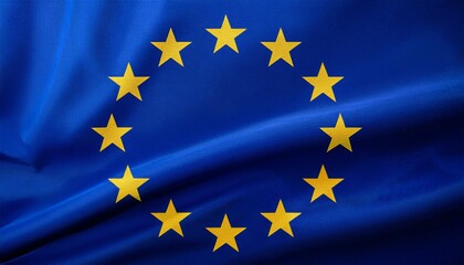 欧州旗(waving national flag of Europe.)
