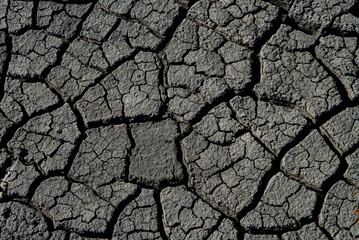 Dry cracked ground with pattern