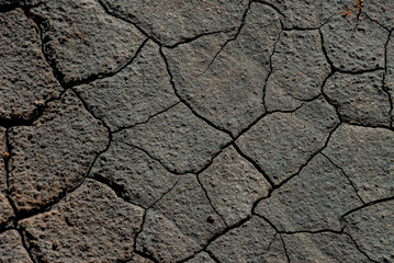 Dry cracked ground with pattern