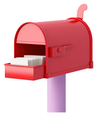 PNG Mail box mailbox postbox red.