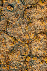 cracked ground with cracks, its notoriety chiefly because of its sulphurous mud springs called solfataras and steam springs called fumaroles.
