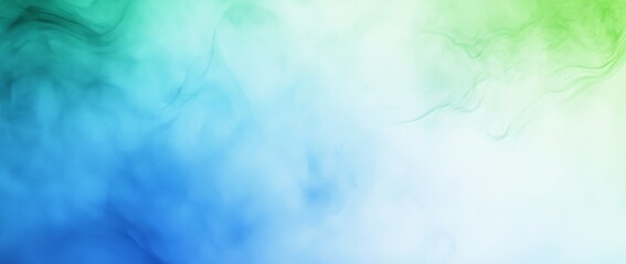 Obraz premium Soft blue and green watercolor gradient background with blurred texture and ample copy space for design elements