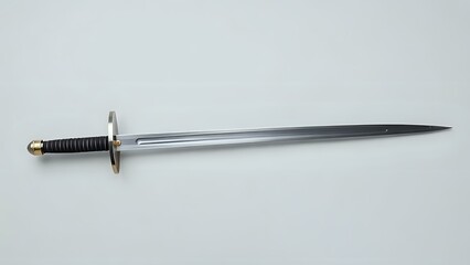 Fencing Sword on Grey Background