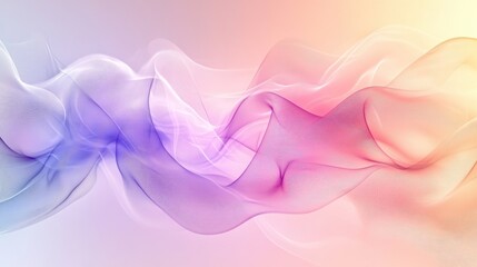 Enchanting background with flowing, mist-like shapes and pastel colors, inspired by magical fairy-tale scenes