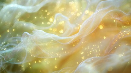 Magical background with gentle flowing shapes and light sparkles, inspired by dreamy, fairy-tale worlds