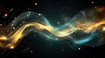 Magical background with gentle flowing shapes and light sparkles, inspired by dreamy, fairy-tale worlds