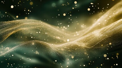Magical background with graceful, flowing shapes and delicate sparkles, inspired by enchanting fairy tales