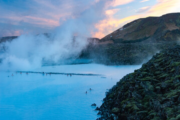 Blue lagoon, in reykjanes peninsula, in Iceland
