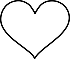 Heart clip art design on plain white transparent isolated background for card, shirt, hoodie, sweatshirt, apparel, tag, mug, icon, poster or badge