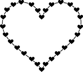 Heart clip art design on plain white transparent isolated background for card, shirt, hoodie, sweatshirt, apparel, tag, mug, icon, poster or badge