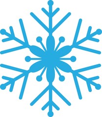 Snowflake winter clip art design on plain white transparent isolated background for card, shirt, hoodie, sweatshirt, apparel, card, tag, mug, icon, poster or badge