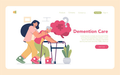 Nursing Home. Flat Vector Illustration