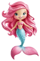 PNG Mermaid cartoon playful pink.