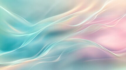 Abstract Pastel Background with Smooth Flowing Lines and Gradient Colors - Design Element