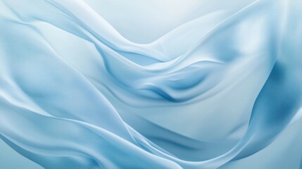 Obraz premium Abstract Blue Fabric Texture Background - Soft, Flowing Waves of Blue Silk or Satin