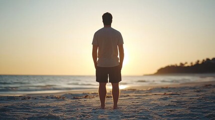 Stunning cinematic beachside shot capturing serene sunsets and reflective moments at da hqscale