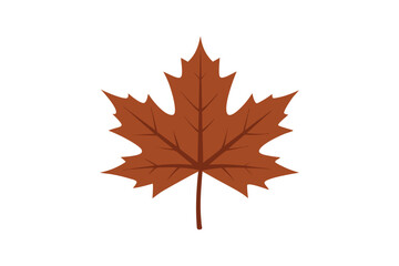 Fototapeta premium Autumn Maple Leaf Vector Illustration: Vibrant Seasonal Foliage Isolated on White Background for Rustic and Natural Design