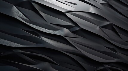 Obraz premium 3D Abstract Black Wave Patterns in High Definition