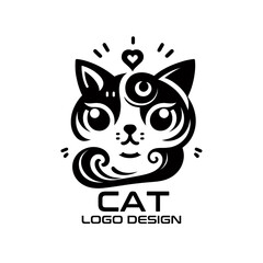 Cat Vector Logo Design