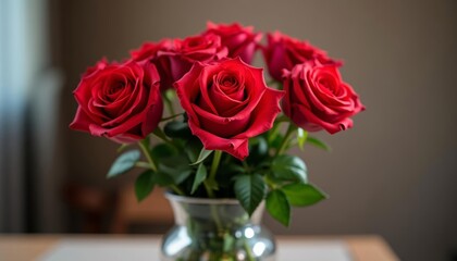  Elegance in bloom  A bouquet of love in a silver vase
