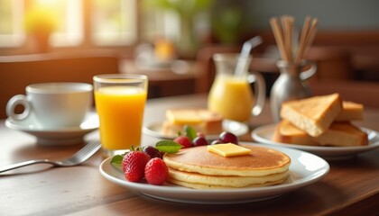  Delicious breakfast spread ready to enjoy