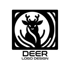 Obraz premium Deer Vector Logo Design