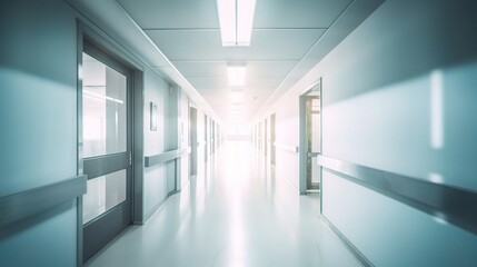 Bright and Modern Hospital Corridor Design