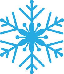 Snowflake winter clip art design on plain white transparent isolated background for card, shirt, hoodie, sweatshirt, apparel, card, tag, mug, icon, poster or badge