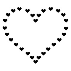 Naklejka premium Heart clip art design on plain white transparent isolated background for card, shirt, hoodie, sweatshirt, apparel, tag, mug, icon, poster or badge