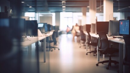 Modern Office Workspace with Technology and Minimalism