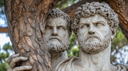 Ancient Statues Hidden Among Trees