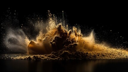 Dynamic Explosion of Colorful Particle Dust