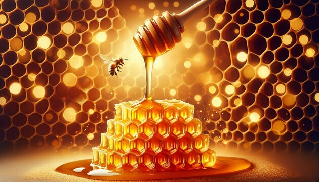 The sweet fruits of labor, gathered by industrious bees.